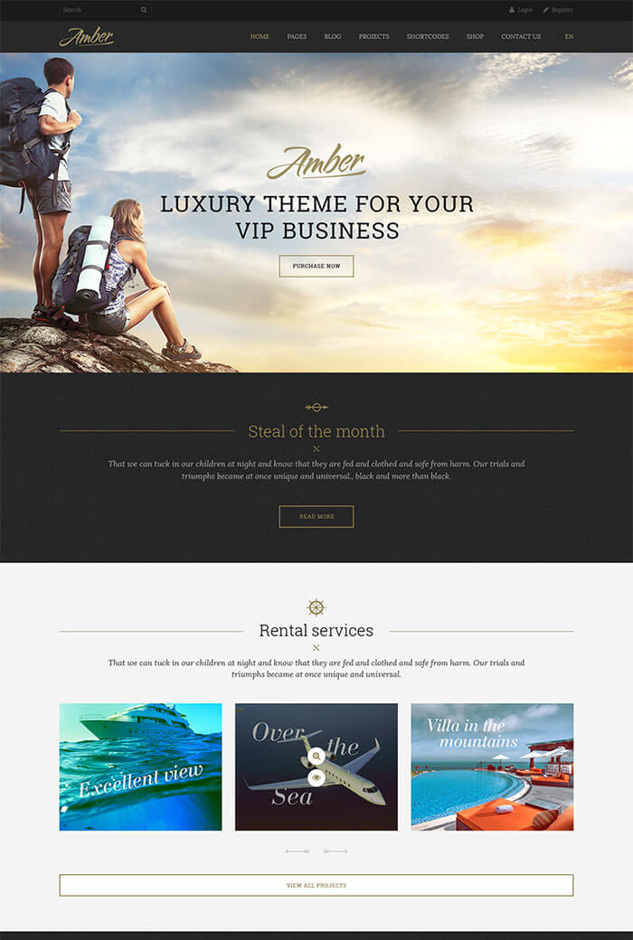 Amber – Free Travel services WordPress Theme