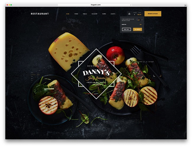 Dannys Restaurant Restaurant WordPress Theme