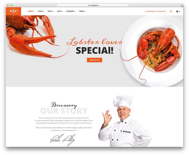 Rica Restaurant WordPress Theme