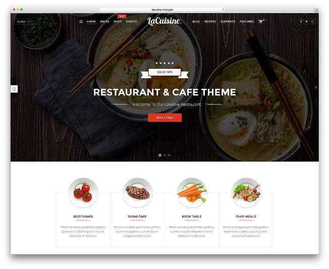 LaCuisine Restaurant WordPress Theme