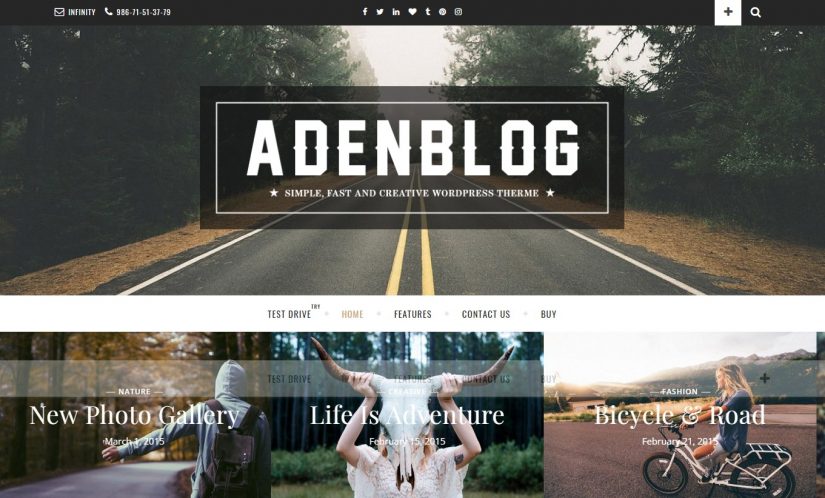 Aden 2018 WordPress Blog Theme