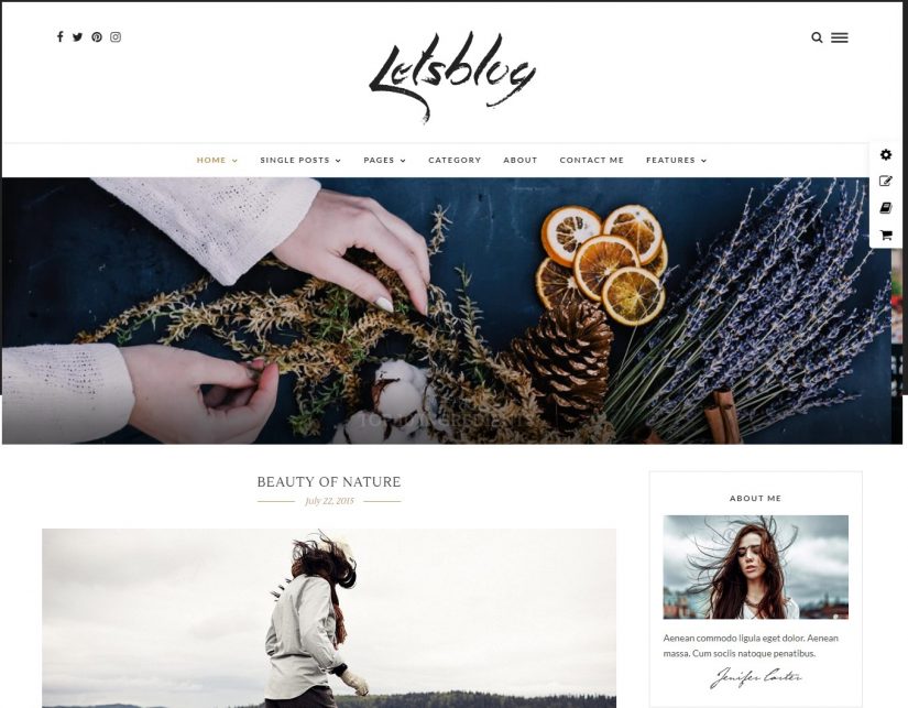 LetsBlog in 2018 WordPress Blog Theme