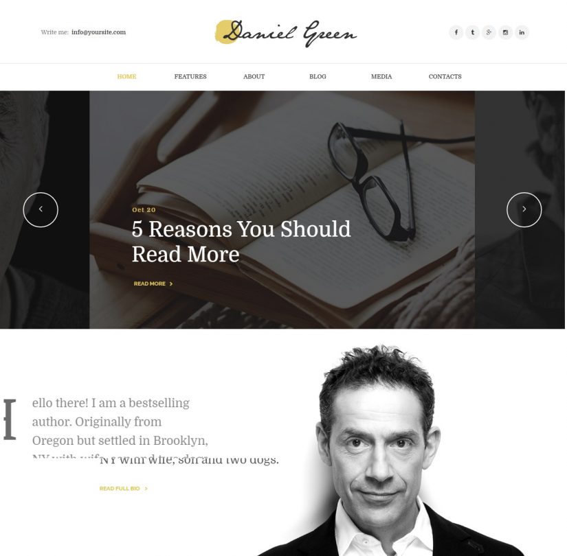 Writer WordPress Theme in 2018 for a Blog