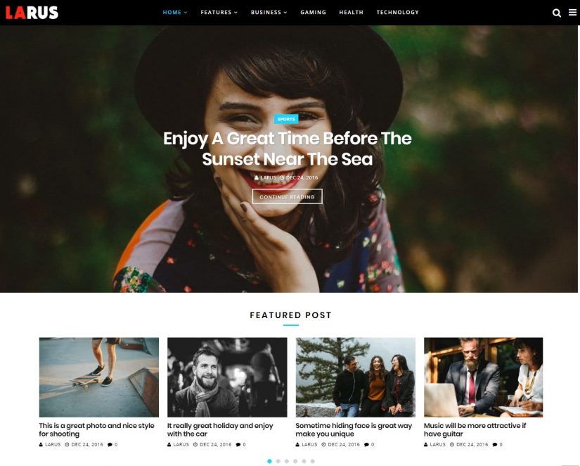 Larus WordPress Blog Theme in 2018