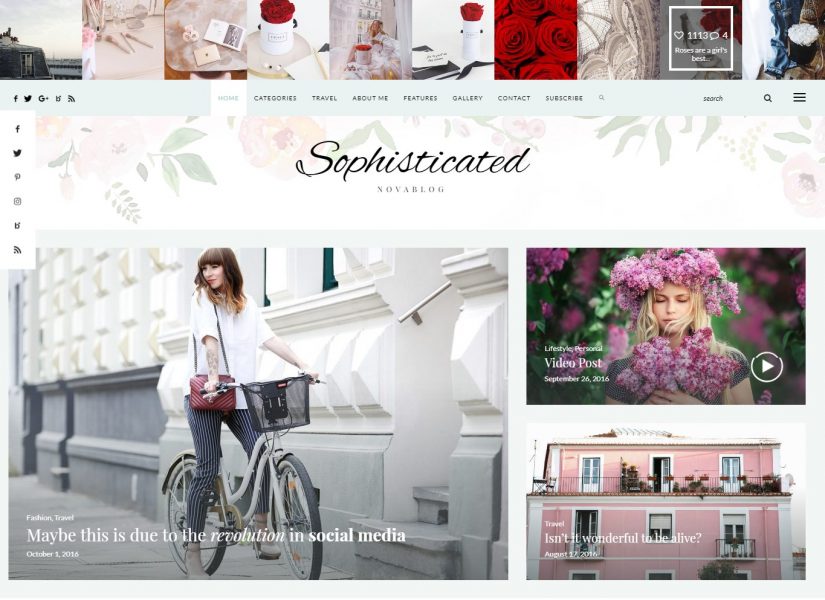 NovaBlog Theme for a WordPress Blog 2018