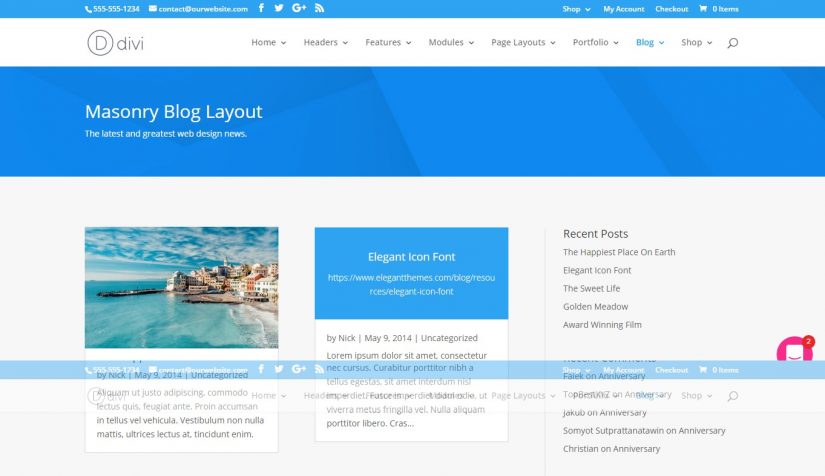 Divi WordPress Blog Theme in 2018