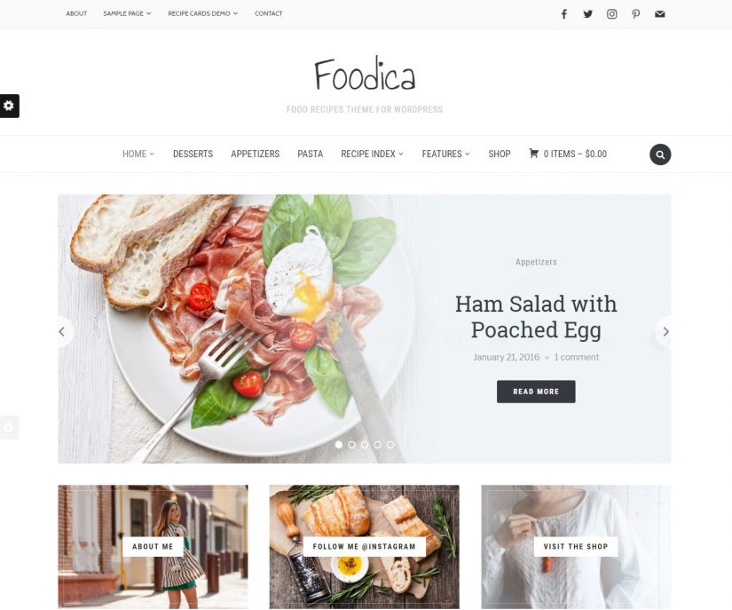 Foodica WordPress Theme for Blog 2018