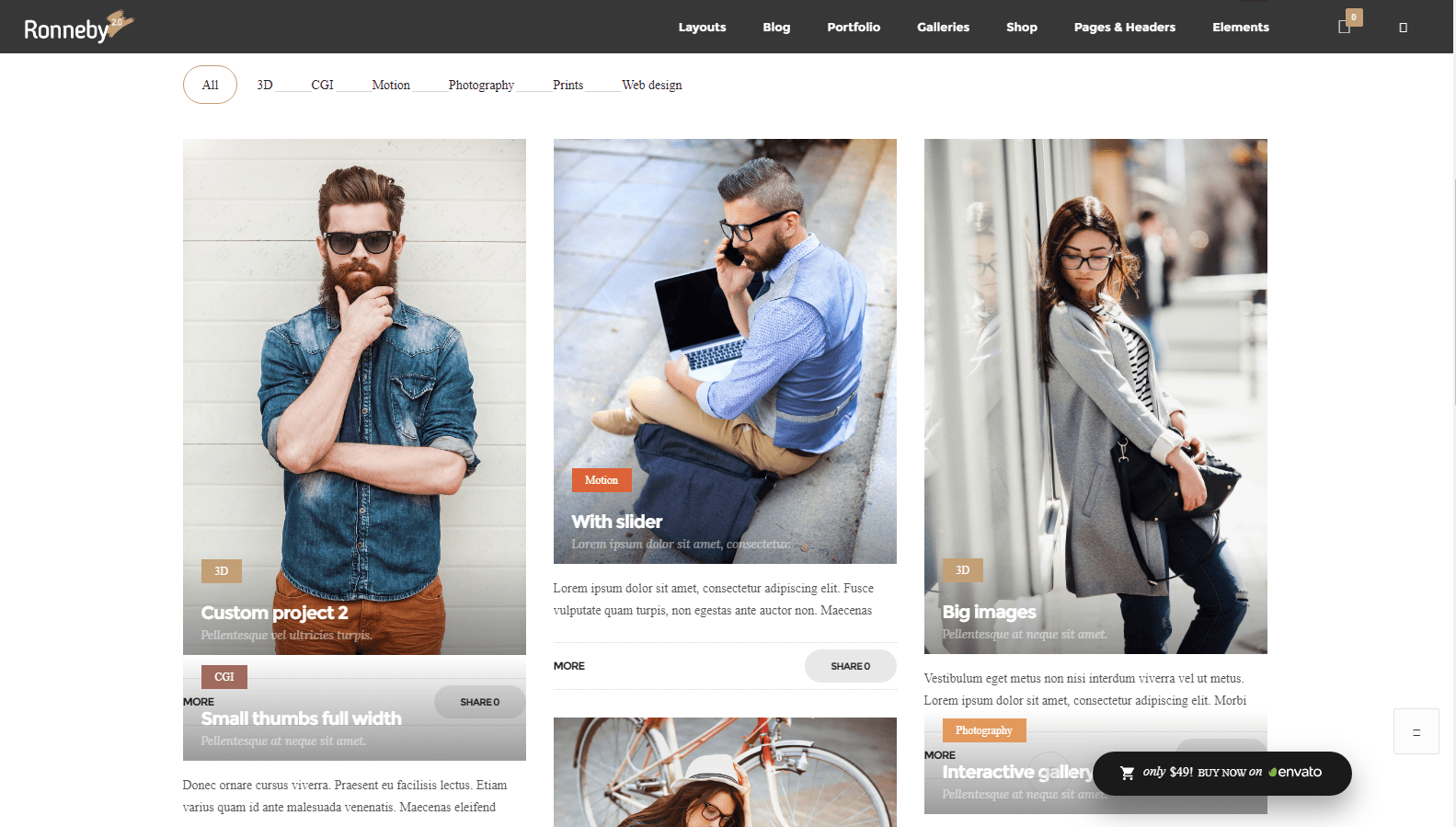 Ronneby Portfolio WordPress Theme