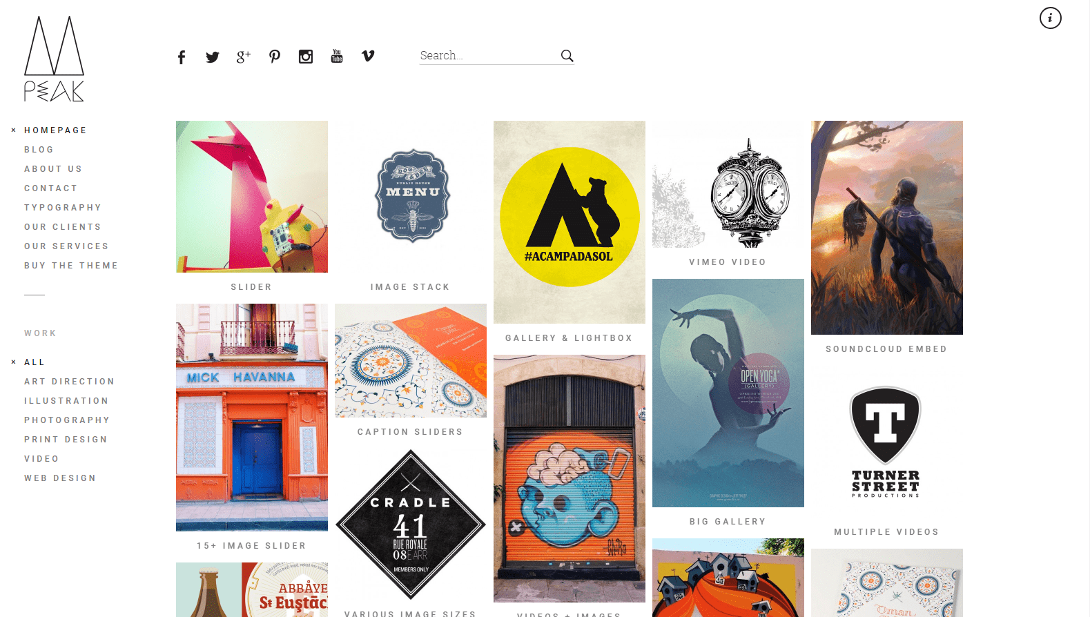 Peak Portfolio WordPress Theme