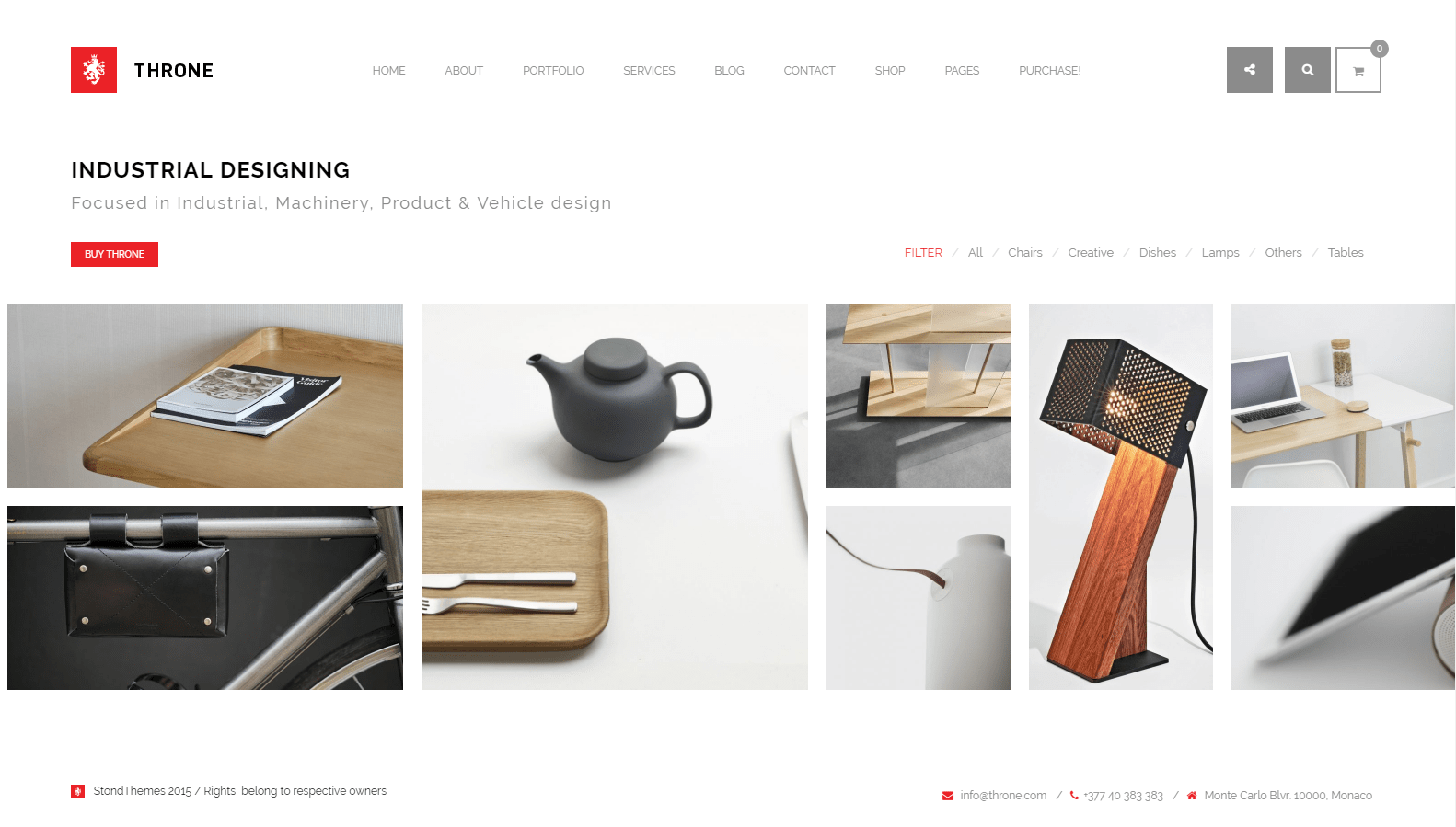 Throne Portfolio WordPress Theme