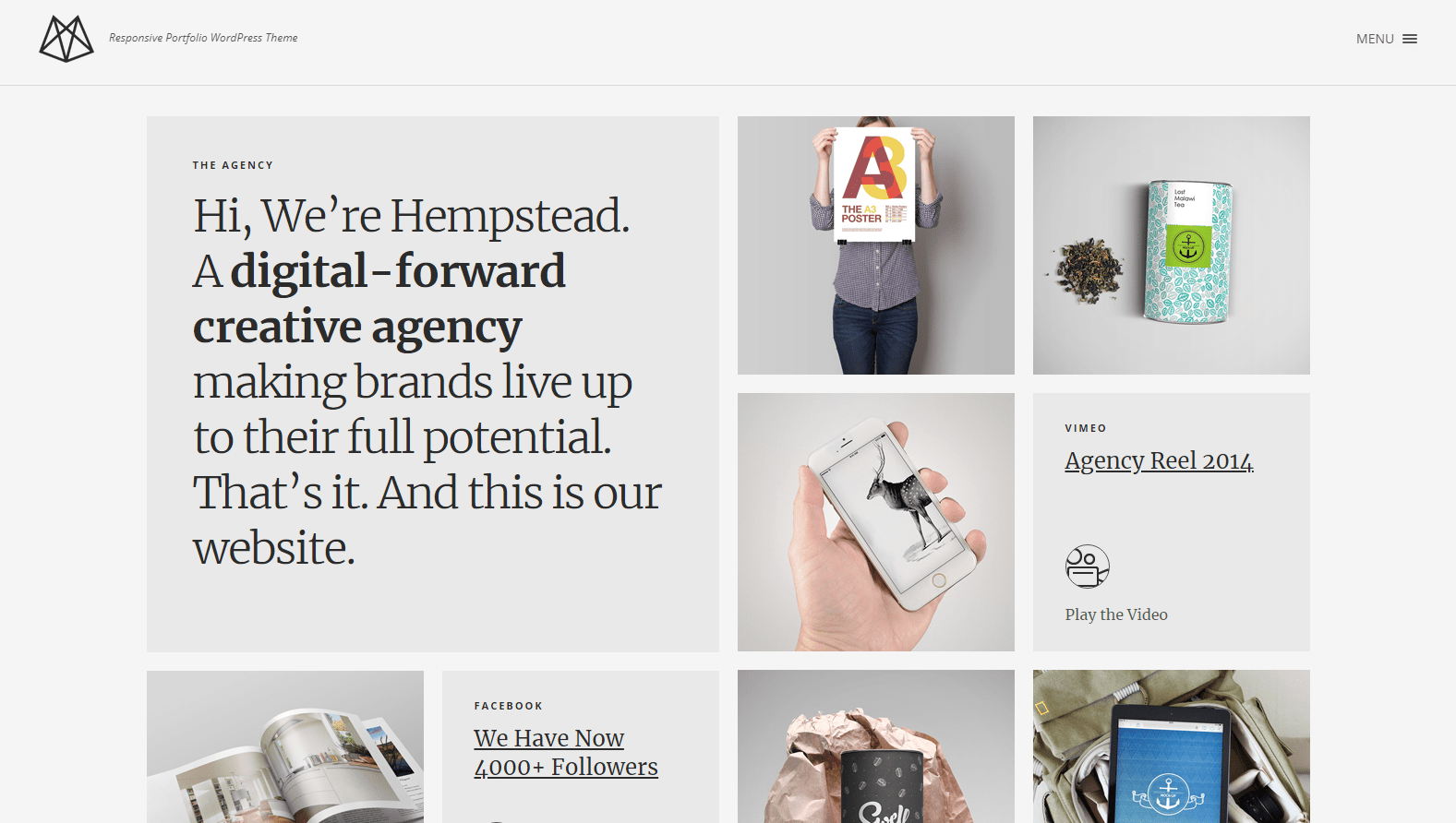 Hempstead Portfolio WordPress Theme