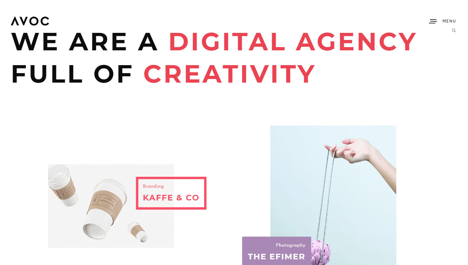 Avoc Portfolio WordPress Theme