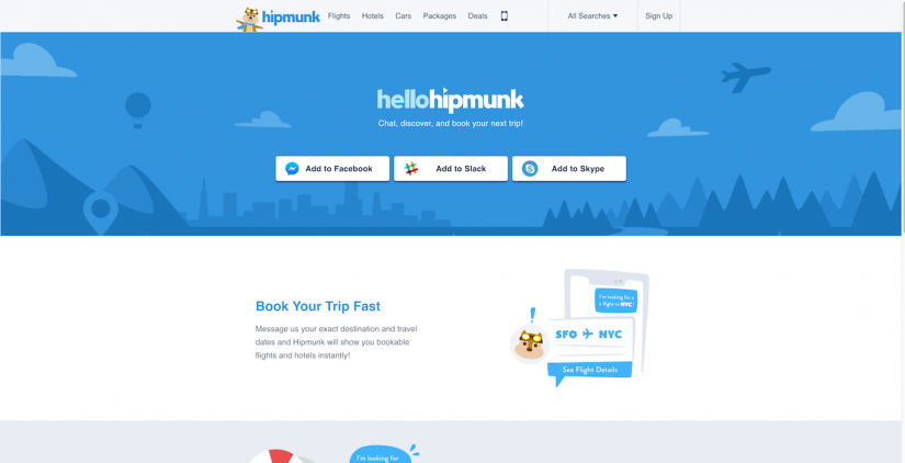 Hello Hipmunk Hipmunk