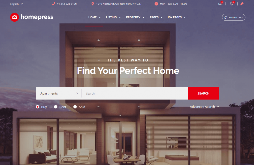 HomePress - Best Real Estate WordPress Theme