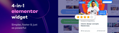 New 4-in-1 Elementor Widget in MasterStudy LMS