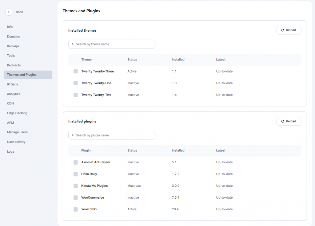 Themes and Plugins Update